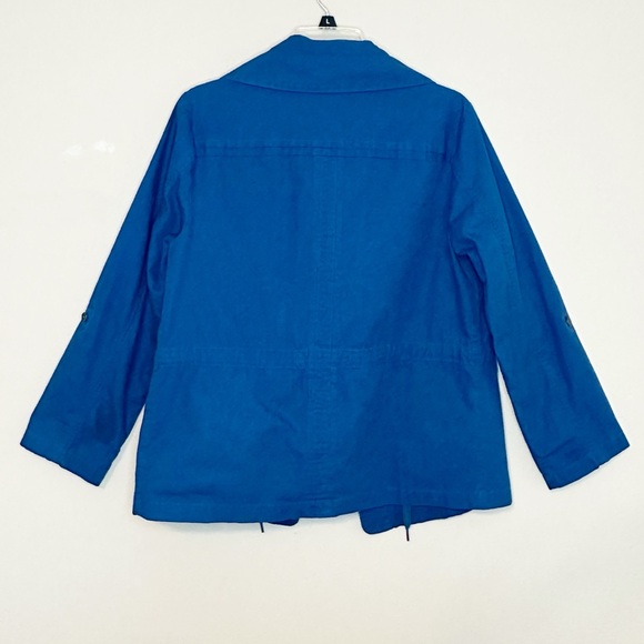 Coldwater Creek Marine Blue Cargo Jacket with Inner Drawstrings - size 10 - Picture 2 of 10